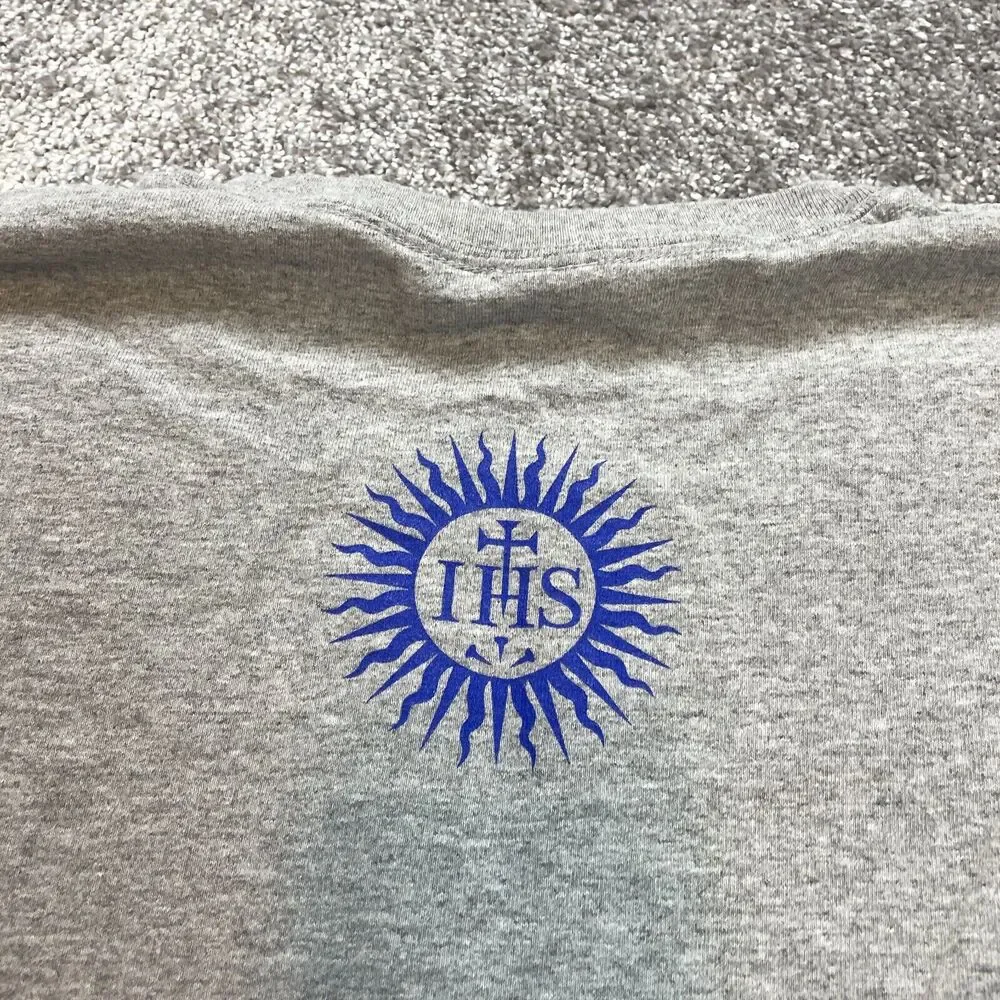 Gildan Ultra Cotton Shirt Men XL Gray Freshman Retreat IHS 2014 Short Sleeve Tee - Picture 10 of 10